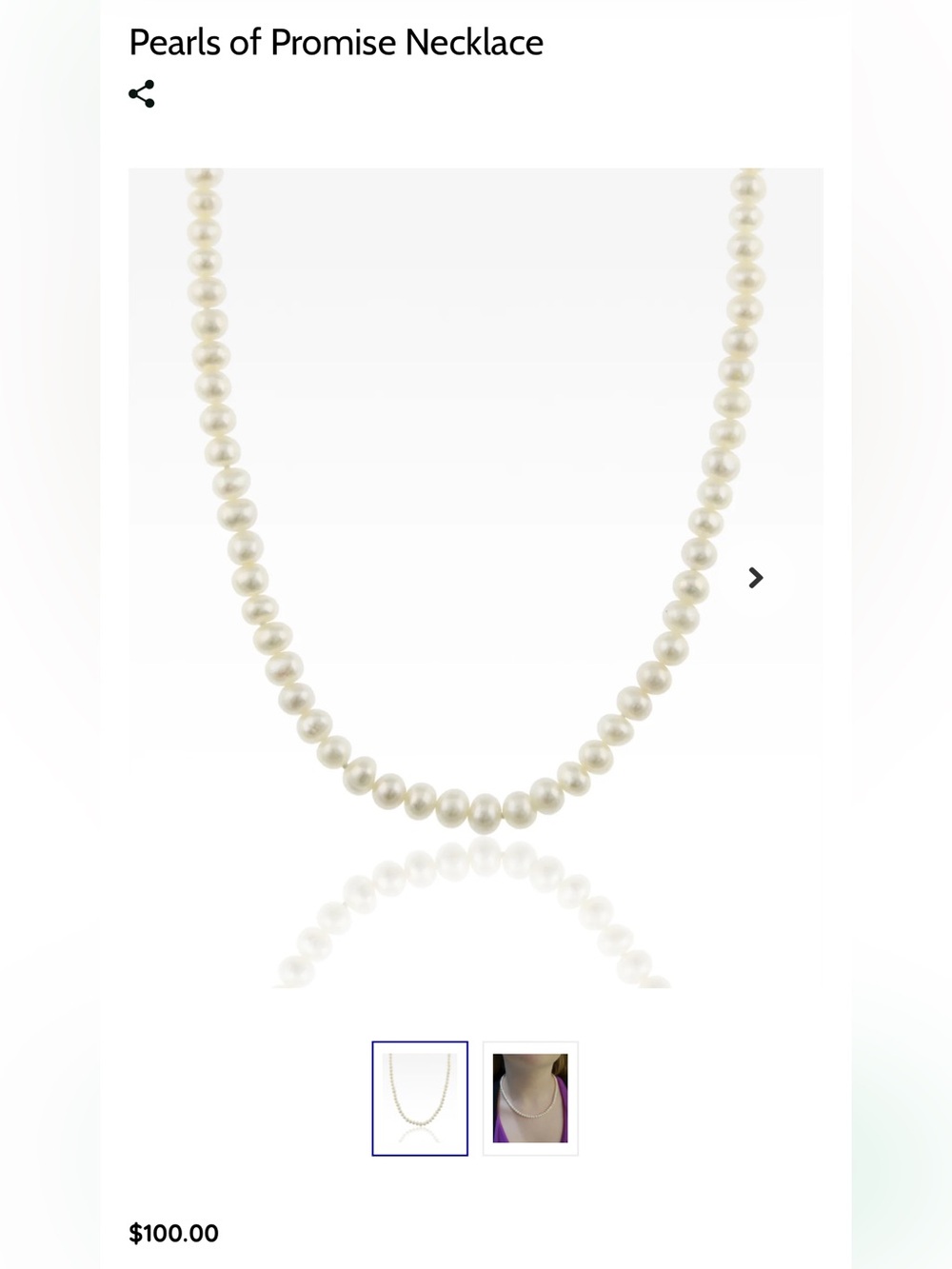 Freshwater pearl necklace